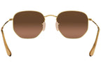 Ray-Ban Hexagonal Flat Lenses RB3548N 9124/43 – Gold Blue Gradient