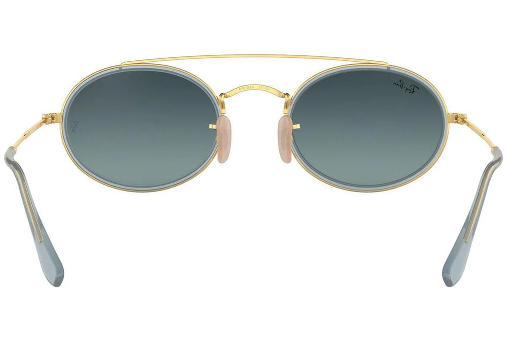 Ray-Ban Oval Double Bridge RB3847N 91233M 52mm – Gold Blue Gradient